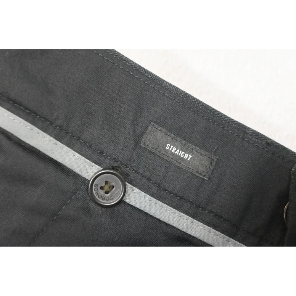 Bonobos Thursday Straight Leg Chino Pants Mens 35x30 Sttetch Grey Excellent
